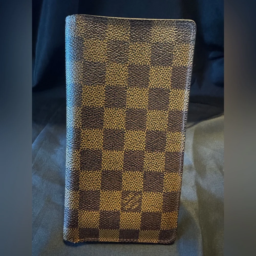 Louis Vuitton Damier Ebene Long Bifold Organizer Checkbook Wallet - Unisex - Picture 1 of 13